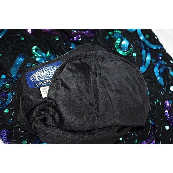 Vintage 1980s - Pinki Collection - 100% Silk Sequin Beaded Confetti Top, S or M - Picture 8 of 10